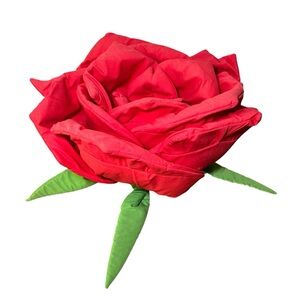 Decorative Pillow House of Hatten Kitschy RED ROSE Stem Floral 3D Philippines